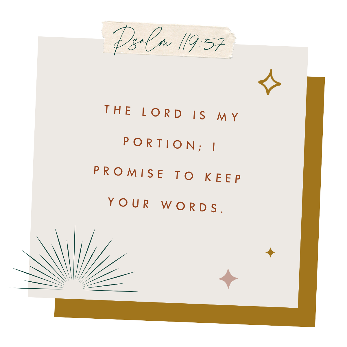 Psalm 119:57 | ADORE collection