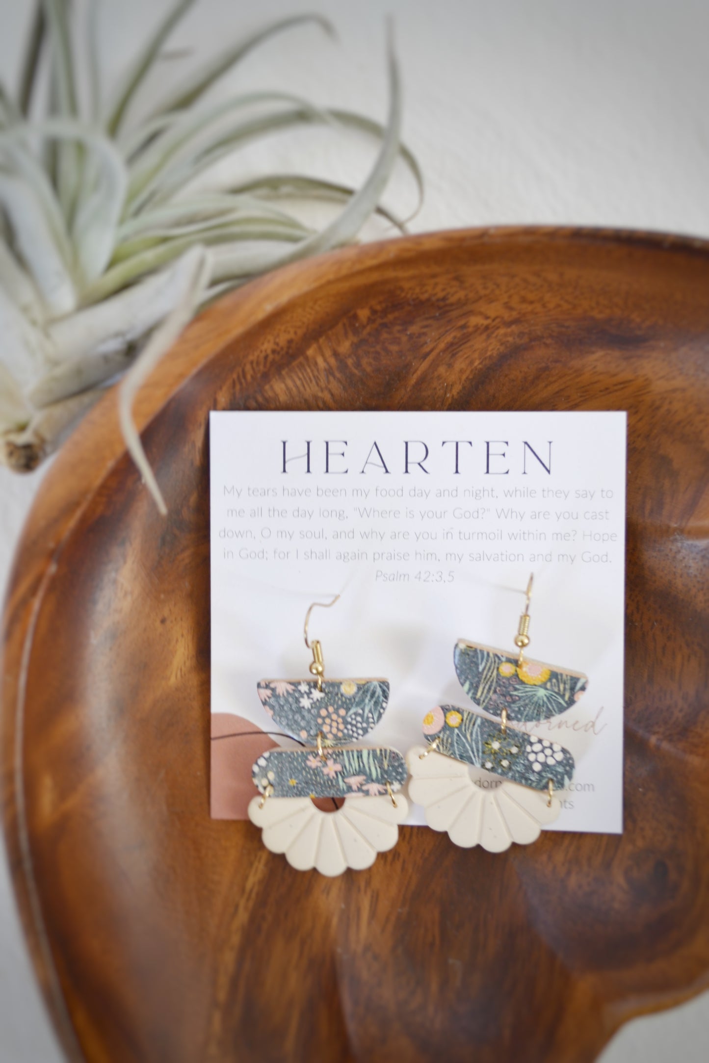 Hearten Earrings | Psalm 42:3,5
